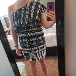 Express One Shoulder Ruffle Dress